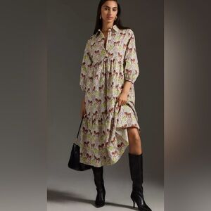 Anthropologie Maeve Equestrian Dress Large